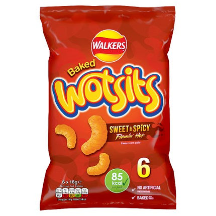 Walkers Wotsits Flaiming Hot Puffs 6 x 16.5g