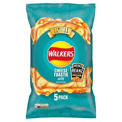 Walkers Cheese Toastie with Heinz Baked Beans Multipack Crisps 5 x 25g