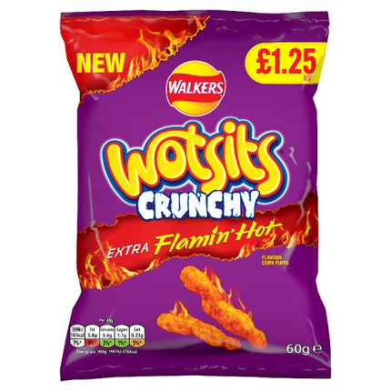 Wotsits Crunchy Extra Flamin' Hot 60g £1.25