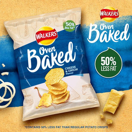 Walkers Oven Baked Cheese & Onion 6 x 22g