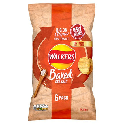 Walkers Oven Baked Sea Salt 6 x 22g