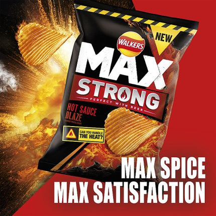 Walkers Max Strong Hot Sauce Blaze 6x27g