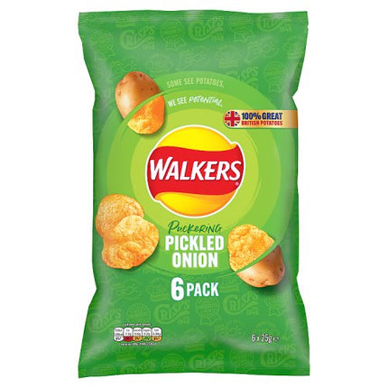 Walkers Pickled Onion 6x25g