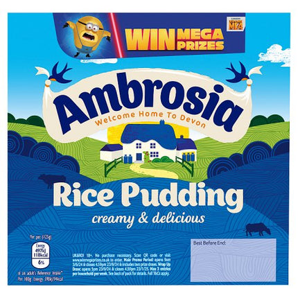 Ambrosia Rice Pudding Multipack Pots 4x125g