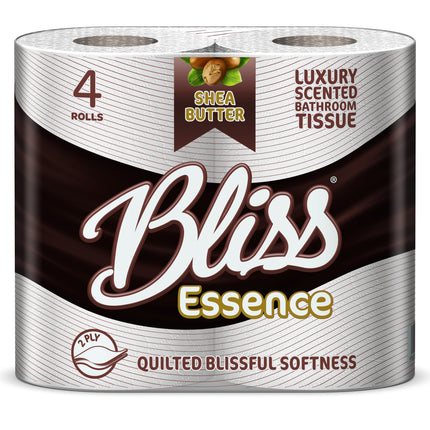 Bliss Essence Shea Butter Quilted Toilet Tissue 2ply 4 Rolls