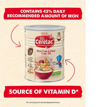 Cerelac Infant Cereals Mixed Fruits & Wheat with Milk 7 Months+ 400g