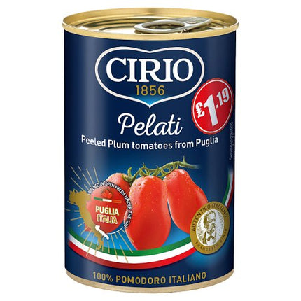 Cirio Peeled Plum Tomatoes 400g £1.19