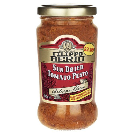 Filippo Berio Sun Dried Tomato Pesto 190g £2.69