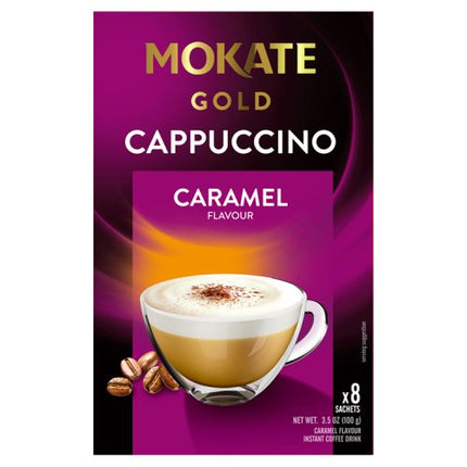 Mokate Gold Caramel Cappuccino Instant Coffee Sachets x8 100g