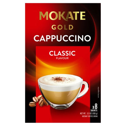 Mokate Gold Classic Cappuccino Instant Coffee Sachets x8 100g