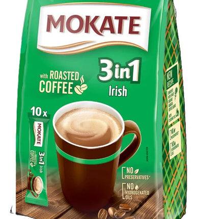 Mokate 3in1 Irish Instant Coffee Sachets x10 170g