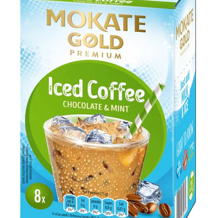 Mokate Gold Premium Chocolate & Mint Iced Coffee Sachets x8 120g