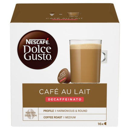 Nescafe Dolce Gusto Cafe Au Lait Decaf Coffee Pods x16 160g