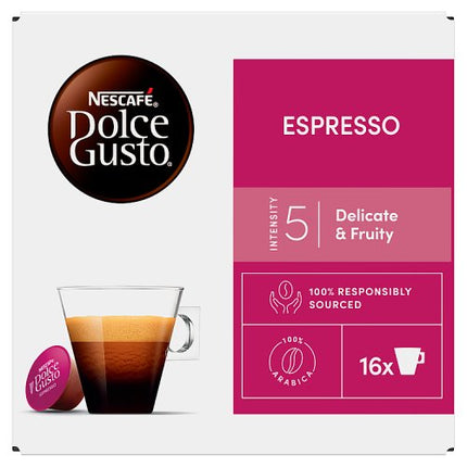 Nescafe Dolce Gusto Espresso Coffee Pods x16 88g