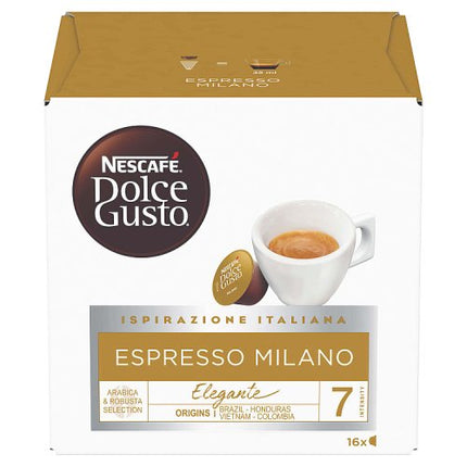 Nescafe Dolce Gusto Espresso Milano Coffee Pods x16 99.2g