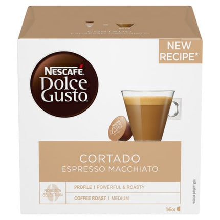 Nescafe Dolce Gusto Cortado Espresso Macchiato Coffee Pods x16 100.8g