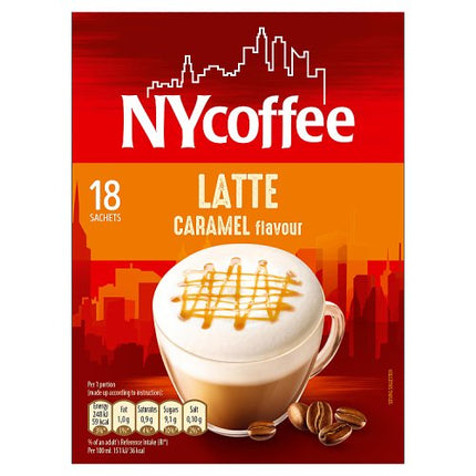 NY Coffee Caramel Latte Instant Coffee Sachets x18 252g