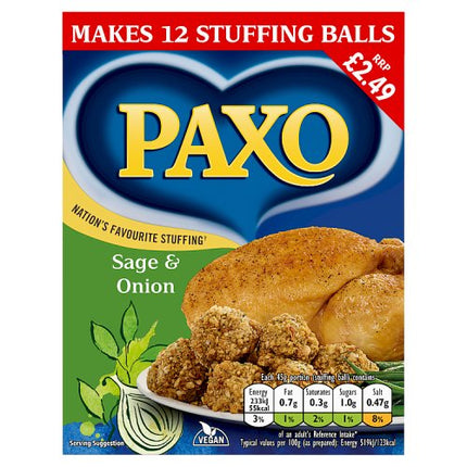 Paxo Sage & Onion Stuffing 170g £2.49