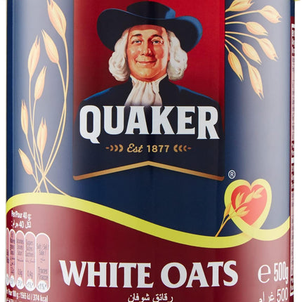 Quaker White Oats Tin 500g