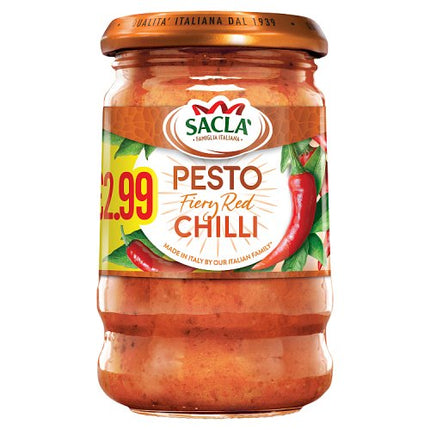 Sacla Fiery Red Chilli Pesto 190g £2.99