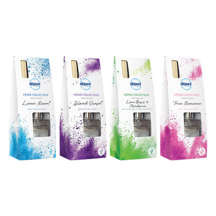 Airpure Home Collection Reed Diffuser 30ml 4 Assorted