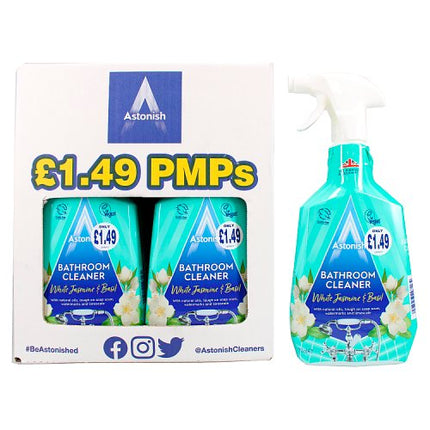 Astonish White Jasmine & Basil Bathroom Cleaner Spray 750ml £1.49