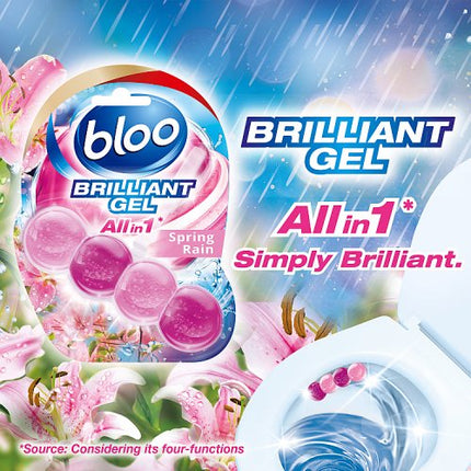 Bloo Brilliant Gel Spring Rain Toilet Rim Block 42g