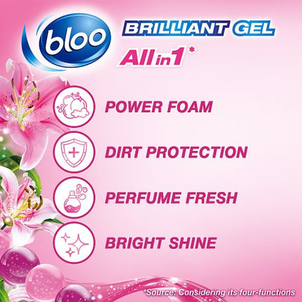 Bloo Brilliant Gel Spring Rain Toilet Rim Block 42g