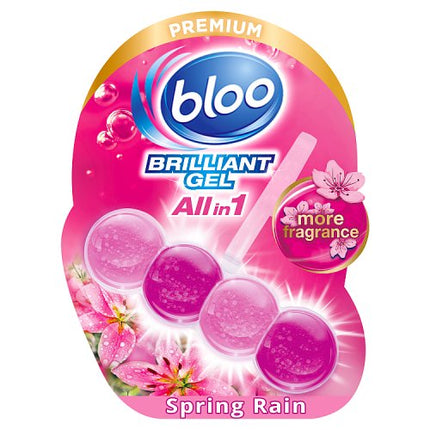 Bloo Brilliant Gel Spring Rain Toilet Rim Block 42g