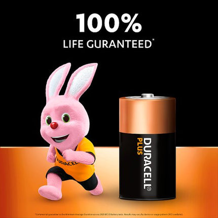 Duracell Plus D Alkaline Batteries 2 Pack