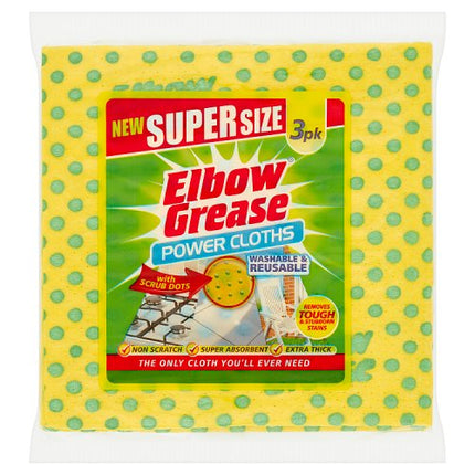 Elbow Grease Super Size Power Cloths x3