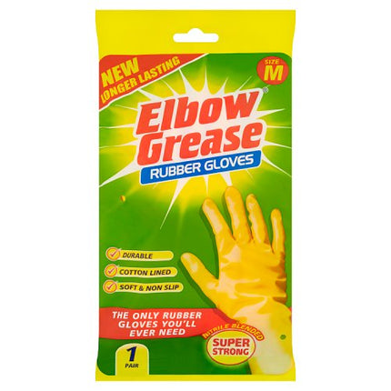 Elbow Grease Medium Rubber Gloves 1 Pair