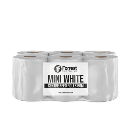 Forrest Mini White Centrefeed Roll 2ply 60m