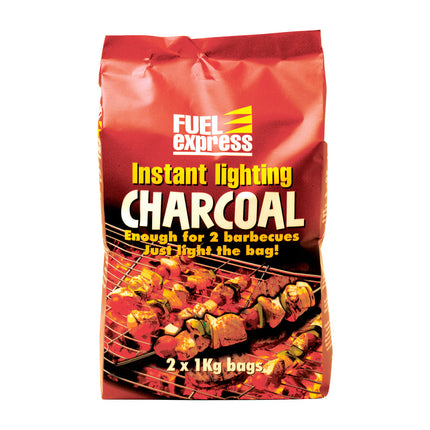 Fuel Express Instant Lighting Charcoal Bags 2x1kg