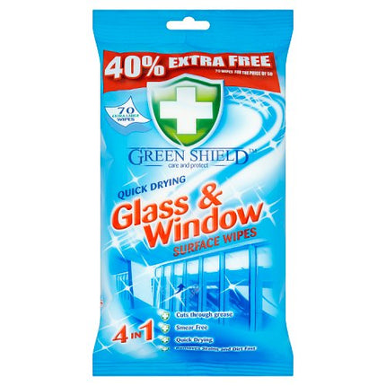 Green Shield Glass & Window Surface Wipes x70