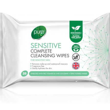 Pure Sensitive Complete Cleansing Wipes x25