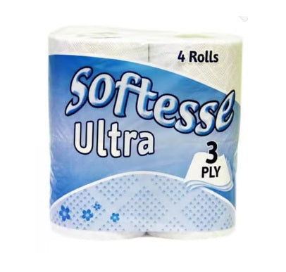 Softesse Ultra White Toilet Tissue 3ply 4 Rolls