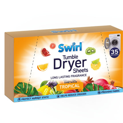 Swirl Tropical Tumble Dryer Sheets x35