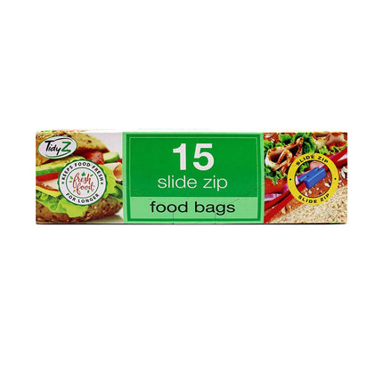 Tidyz Slide Zip Food Bags x15