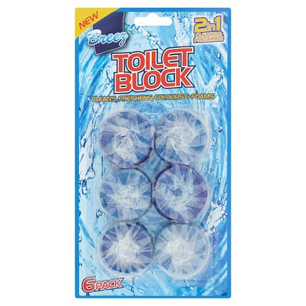 Breez 2in1 Toilet Blocks x6