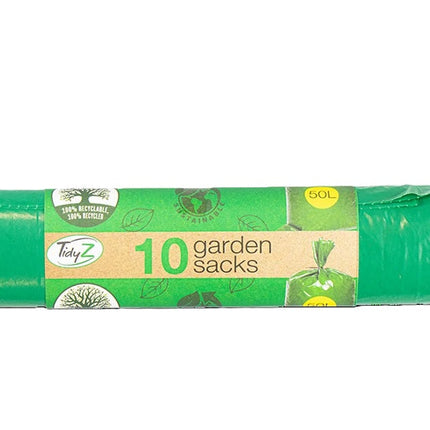 Tidyz Garden Sacks with Tie Handles 50 Litre x10