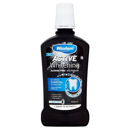 Wisdom Active Whitening Charcoal Mouthwash 500ml