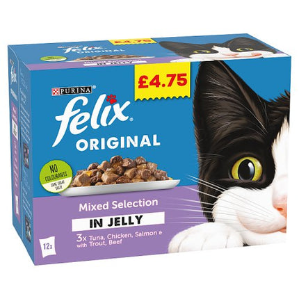 Felix Original Mixed Selection in Jelly Wet Cat Food 12x100g £4.75