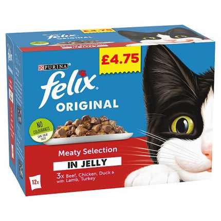 Felix Original Meaty Selection in Jelly Wet Cat Food 12x100g £4.75