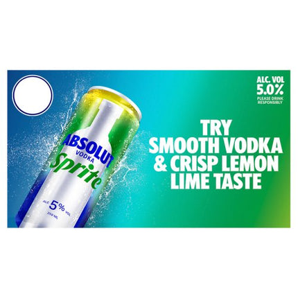 Absolut Vodka & Sprite Pre-Mixed Can 250ml