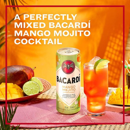 Bacardi Mango Mojito Ready To Drink Cocktail  250ml