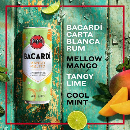 Bacardi Mango Mojito Ready To Drink Cocktail  250ml