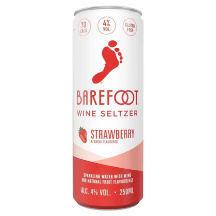 Barefoot Strawberry & Guava Seltzer Can 250ml