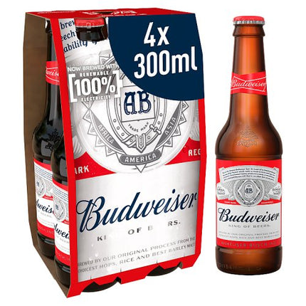 Budweiser Beer Bottle 4 x 300ml