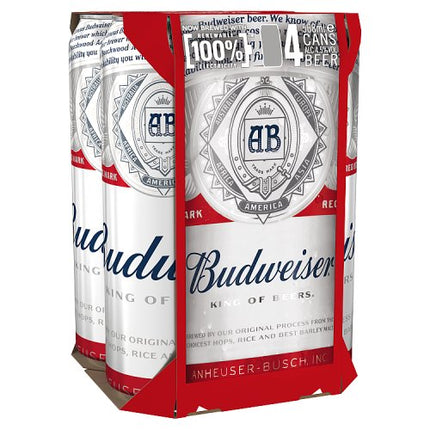 Budweiser Beer Pint Can 4 x 568ml